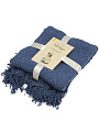 Плед 1.5-спальный, 130х180 см, вязаный, 100% полиэстер, Silvano, Теплые объятия, темно-синий, однотонный, A120040 - фото 8