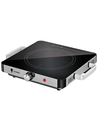 Плита электрическая Leonord, LE-1747, 2000 Вт, 1 конфорка, инфракрасная, стеклокерамика, механическая, переключатель поворотный