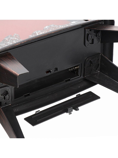 Фонарь декоративный 31х15х46.8 см, на ножках, USB шнур, АА 3шт, пластик, стекло, Камин, M120003