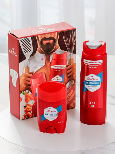 Набор подарочный муж, Old Spice, WhiteWater, дезодорант стик 50мл + гель для душа 250мл