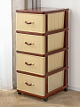 Комод 4 ящика, Дюна, 40х50х94 см, коричнево-бежевый, 04014, Dunya Plastik - фото 6