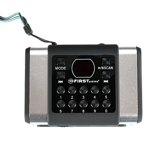 Акустическая система First, FA-1920-1-BA, выход AUX, USB, слот для карты, Bluetooth, черный, серебристая