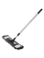Швабра плоская, микрофибра, 101х45х15 см, серая, телескопическая ручка, серо-графитная, 2 насадки, Bossclean, 10-4509-73 - фото 3
