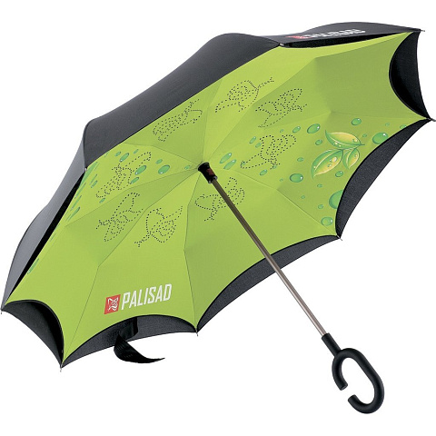 Зонт-трость обратного сложения, эргономичная рукоятка с покрытием Soft Touch, Palisad, 69700