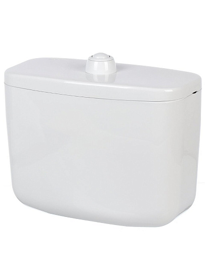 Бачок для унитаза полипропилен, кнопочный, с арматурой, низкорасположенный, Инкоэр, Тип БУ А СТАР