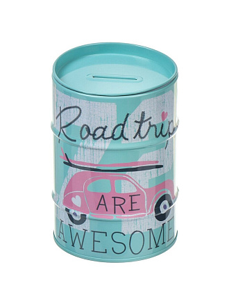 Копилка Бочка, 8х8х12 см, металл, Y6-6108, в ассортименте