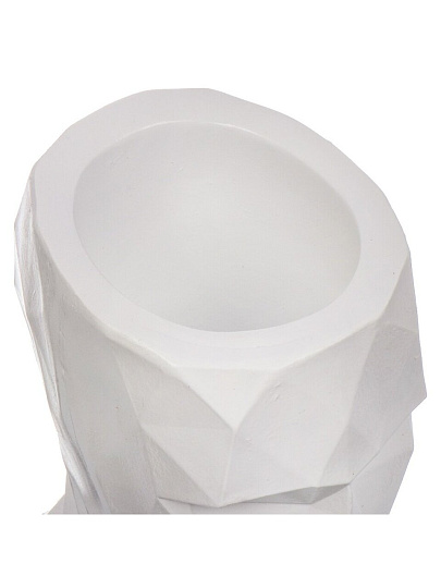 Кашпо гипс, 0.5 л, 19х18 см, белое, Оскар, 395/4