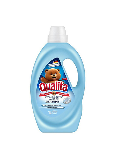 Гель для стирки Qualita, 1 л, универсальный без запаха