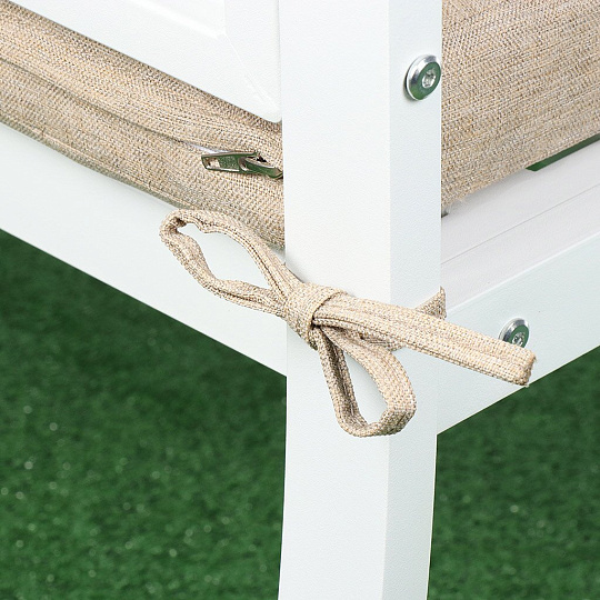 Скамейка железная труба, 128х70х86 см, Green Days, Прованс, WKL-685