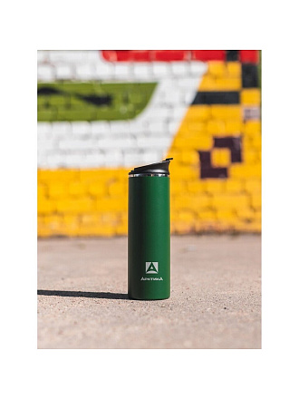 Термос нержавеющая сталь, 0.48 л, узкая горловина, Арктика, колба нержавеющая сталь, зеленый, 710-480