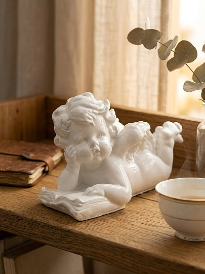 Фигурка декоративная Амур с книгой, 9х14.5 см, 512