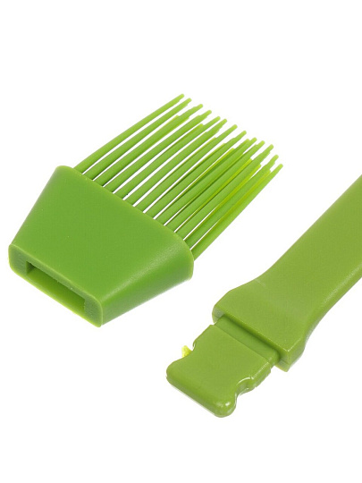 Кисточка кондитерская силикон, навеска, зеленая, YW-BR007-C/D-040