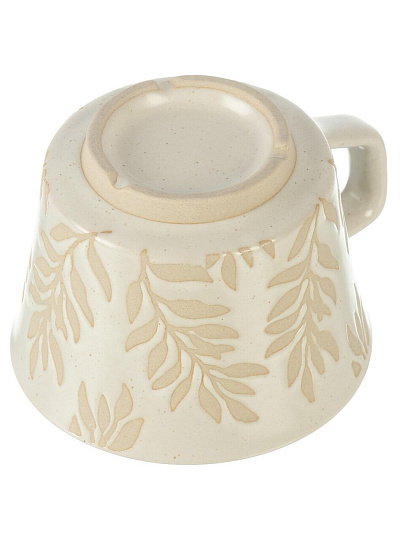 Кружка керамика, 300 мл, Ветви эко, 10х7.5 см, Y4-8986, бежевая