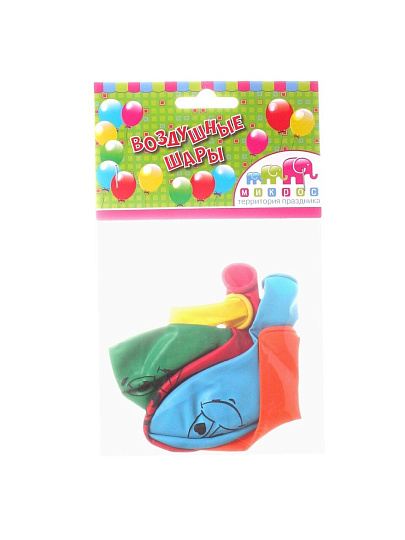 Набор шаров Улыбка, 30 см, 5 шт, в ассортименте