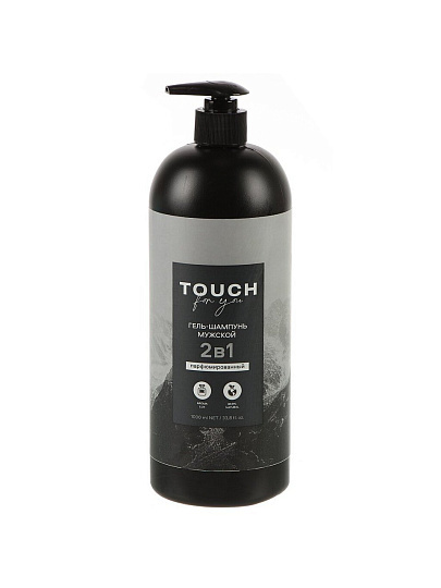 Гель для душа и шампунь Touch For You, 2 в 1, для мужчин, 1 л, парфюмированный