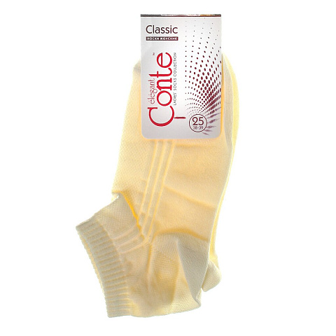Носки для женщин, короткие, хлопок, Conte, Classic, 016, кремовые, р. 25, 7С-34СП