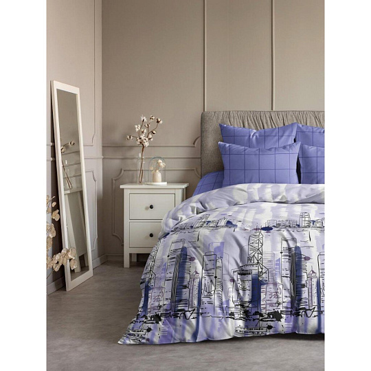 Постельное белье 1.5-спальное, простыня 145х215 см, 2 наволочки 70х70 см, пододеяльник 145х215 см, Luisa de Rizzo, бязь, коллекция Гонконг
