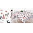 Скатерть кухонная 150х150 см, 100% хлопок, рогожка, Гренландия, красная - фото 3