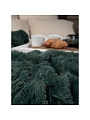 Плед 2-спальный, 200х220 см, искусственный мех, 100% полиэстер, Eclair, зеленый, 29 562 - фото 4