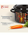 Кастрюля эмалированная сталь, 4 л, крышка сталь, с декором, цилиндрическая, Керченский металлургический завод, Карри, 41704-142/6-У4 - фото 9