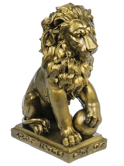 Фигурка Лев с шаром, 48х30 см, гипсовая, 429Б