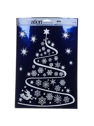 Наклейка на стекло, 38х30 см, Елка, SYTH-2824171