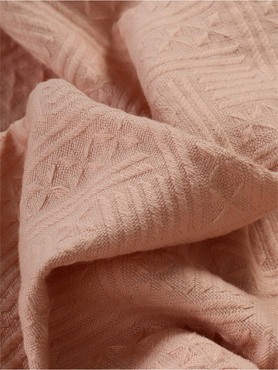 Полотенце для лица 34Х74 см, с кисточками, хлопок, Фактура, светло-розовый, Y4-12521