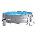 Бассейн каркасный Intex, 366х99 см, Prism Frame, 26716NP, фильтр-насос, лестница, 8592 л - фото 8