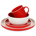 Сервиз столовый керамика, 16 предметов, на 4 персоны, Насыщенный красный, Y4-4302 - фото 3