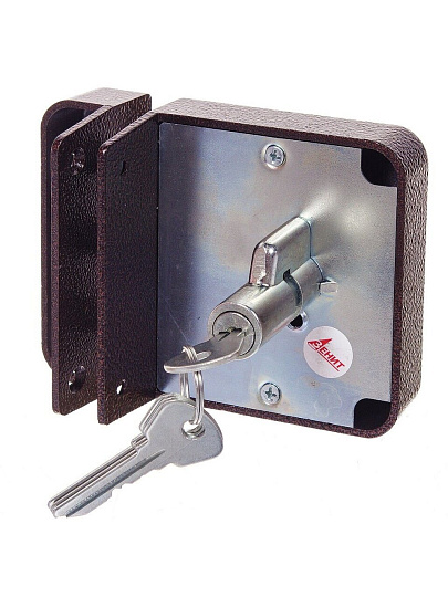 Замок накладной дверной, Зенит, 3Н1-3-3, БП-00011881, медь