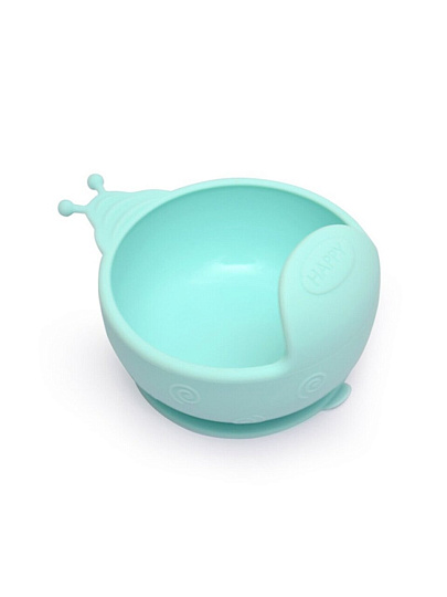 Тарелка детская силикон, Улиточка, 350 мл, Little Angel, голубая, 1325ГЛ