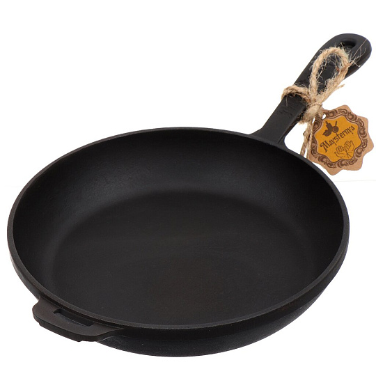 Сковорода чугун, 22 см, Maysternya, черная, индукция, T2012