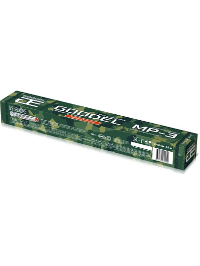 Электроды Goodel, МР-3, 4х450 мм, 5 кг, картонная коробка