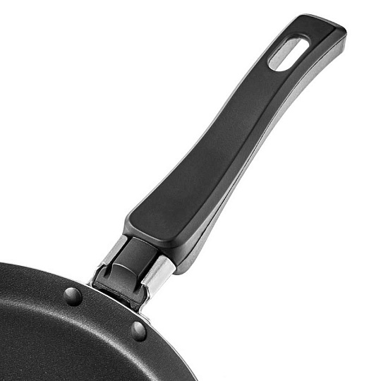 Блинница алюминий, 22 см, антипригарное покрытие, Vari, черная, LCS52122, бакелитовая ручка