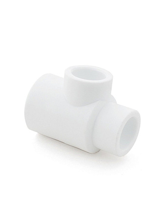 Тройник переходной полипропилен, 25х20х20 мм, белый, РосТурПласт