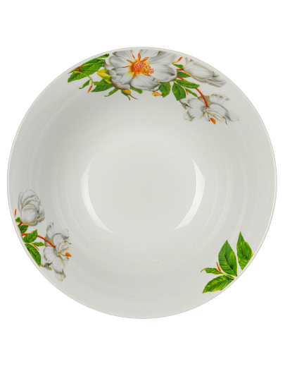 Салатник керамика, круглый, 20х5.5 см, 0.9 л, Шиповник, Daniks, 7435