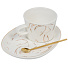 Чайная пара керамика, 3 предмета, на 1 персону, 200 мл, Золотой мрамор, Y6-10246, подарочная упаковка - фото 2