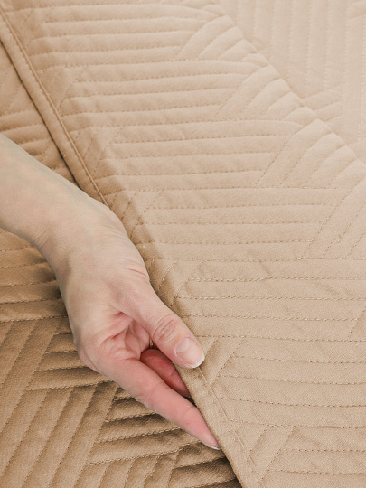 Покрывало евро, 240х260см, 100%пэ, Silvano, Кантри, кофе с молоком