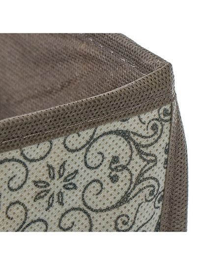 Кофр для хранения, 29х40х24 см, спанбонд, с ручкой, серый, с рисунком, ВС-23-294024