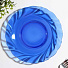 Тарелка обеденная, стекло, 21 см, круглая, Sea brim Saphir, 50186-06, синяя - фото 2