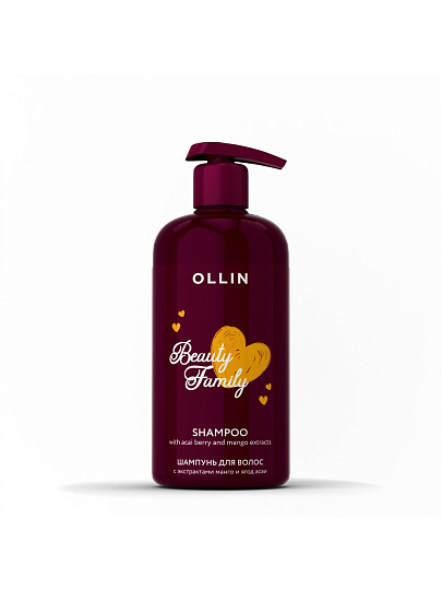 Кондиционер для всех типов волос, Ollin, Beauty Family, с экстрактами манго и ягод асаи, 500 мл