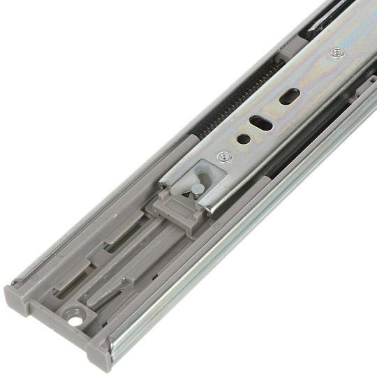 Направляющая шариковая с доводчиком 16", 400х45 мм, 2 шт, хром, StahlBuro, 16337