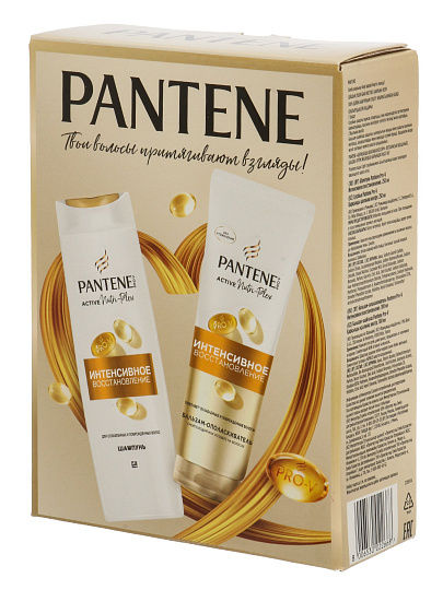 Набор подарочный для женщин, Pantene Pro-V, Интенсивное восстановление, шампунь 250 мл, бальзам 180 мл