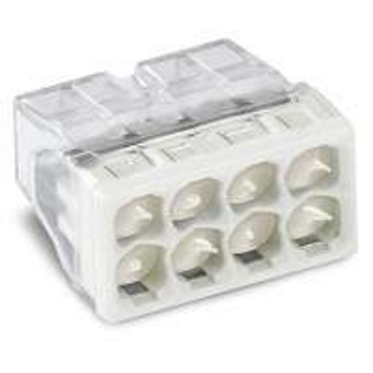 Клемма 8х(0.5-2.5мм) 8-х проводн. для распред. короб. (с контактн. пастой &quot;Alu-Plus&quot;) WAGO 2273-248