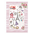 Полотенце кухонное вафельное, 45х60 см, Текстильная лавка, Парижанка на розовом фоне, в ассортименте, Россия, 1666/2 - фото 5