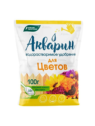 Удобрение Акварин, для цветов, 100 г, БХЗ
