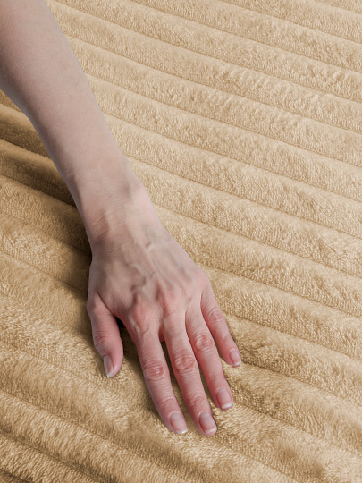 Плед 2-сп, 180х200 см, 280 г/м2, микрофибра, 100%пэ, Silvano, Милан, темно-бежевый