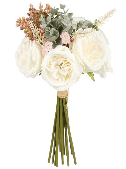 Цветочный букет искусственный Пионы, декоративный, 26 см, 535-361