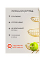Ваза для фруктов, 3 яруса, металл, на ножке, 30х30х46 см, Y4-7626, золотая - фото 3