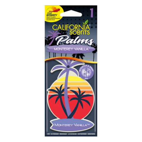 Ароматизатор в машину подвесной, сухой, California Scents, Пальмы Монтерейская ваниль, E302780900